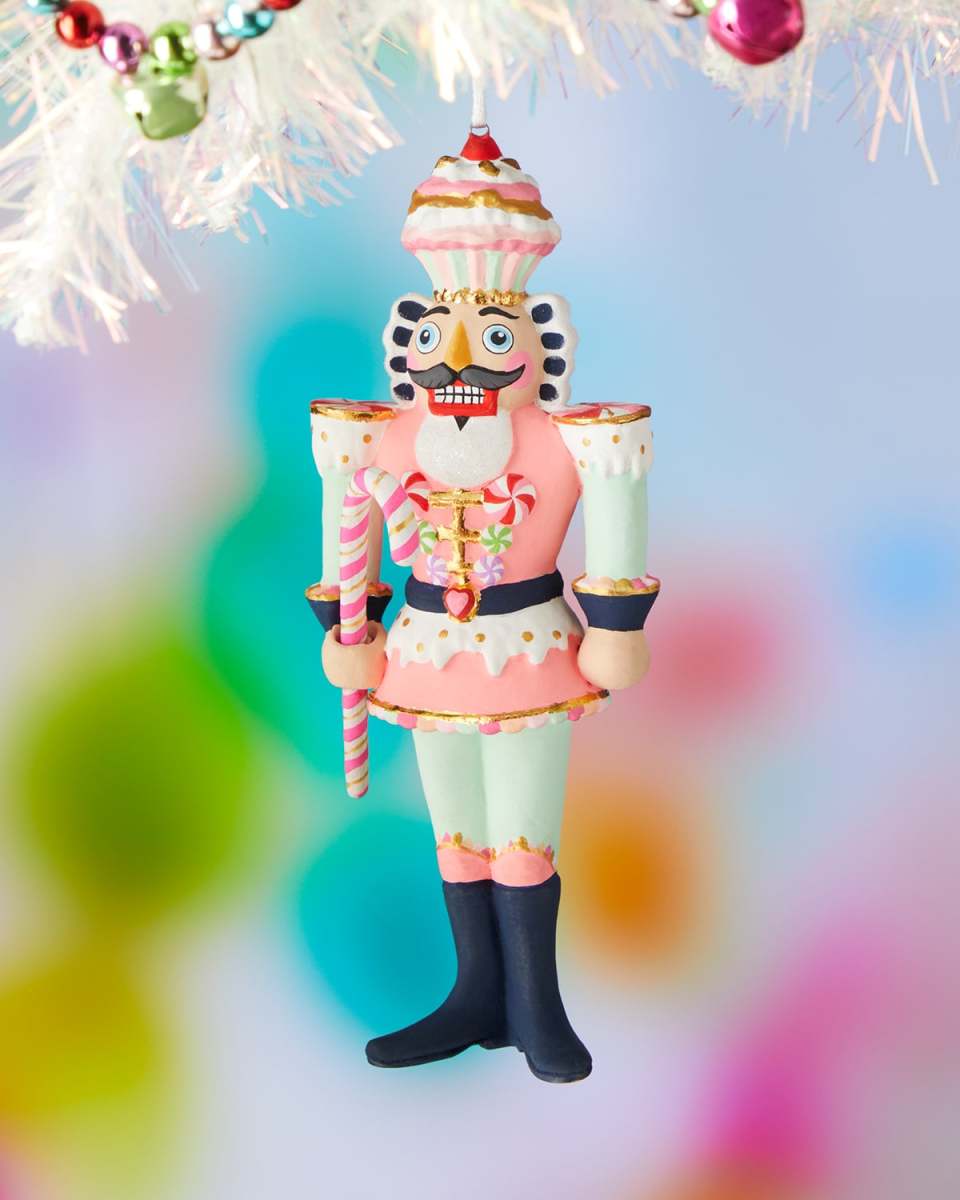 6.75" Gold Colonel Cupcake Ornament
